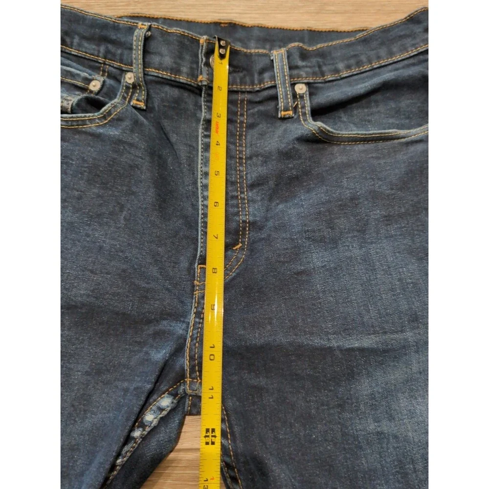 LEVIS 512 BLUE DENIM JEANS  SLIM STRETCH TAPERED MENS SZ 34x34(32x32 Actual)GUC
